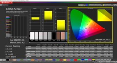 CalMAN ColorChecker (profil : Native, espace colorimétrique cible P3)