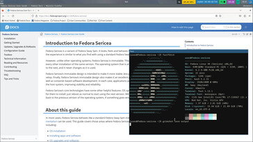 Fedora Sway Atomic utilise le gestionnaire de fenêtres en mosaïque Sway (Image : Fedora).