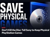 Une image promotionnelle de la pétition « Don't Kill The Disc » en faveur des jeux PlayStation sur support physique 