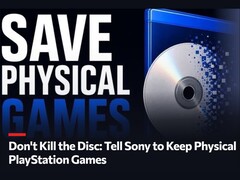 Une image promotionnelle de la pétition « Don't Kill The Disc » en faveur des jeux PlayStation sur support physique