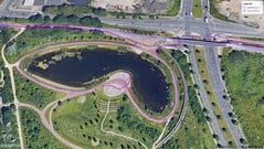 Voyage d'essai GNSS : itinéraire autour d'un lac