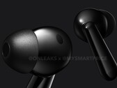 Les OnePlus Nord Buds 3 bénéficient d'un tout nouveau design. (Image : @OnLeaks / MySmartPrice)