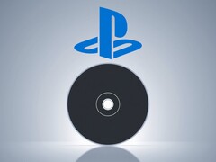 Un disque PS5 vierge représenté sous le logo PlayStation