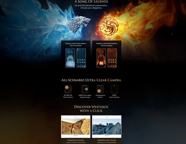 Le Realme 15 Pro Game of Thrones Edition sera livré préchargé avec des thèmes et des appareils photo personnalisés inspirés de Game of Thrones. (Source de l'image : Realme)