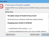 Vivaldi 5.0 maintenant disponible (Source : Own)