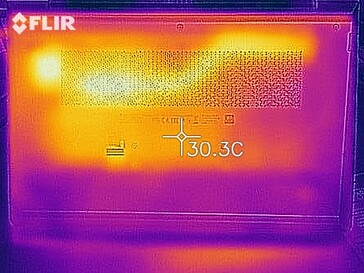 Carte thermique en fonctionnement à vide - bas