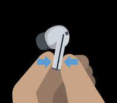 Un dessin officiel de la rumeur du Galaxy Buds3 Pro. (Source de l'image : Android Authority)