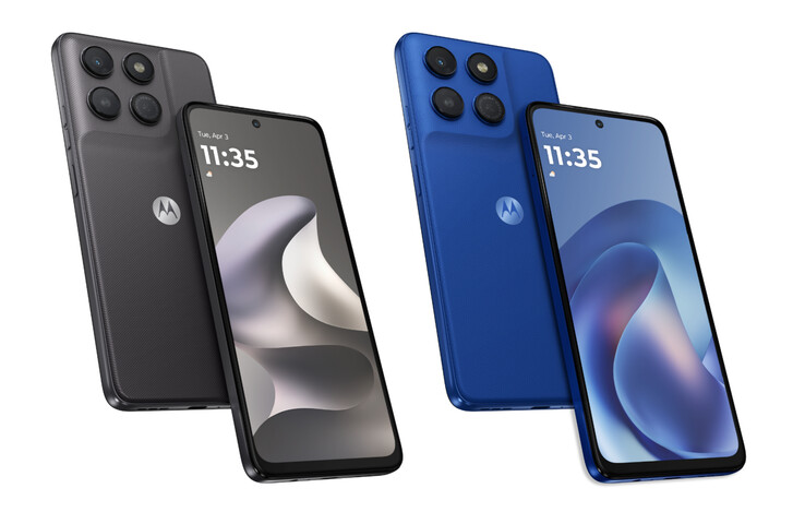 Le Moto G37 Power dans deux de ses quatre couleurs de lancement.