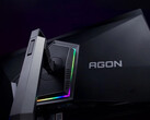 L'AOC Agon 6 Pro AG326UZD dispose d'un pied réglable et d'un éclairage RGB à l'arrière. (Source de l'image : AOC)