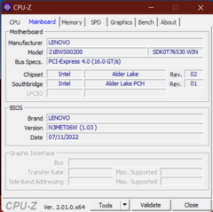 Carte mère CPU-Z