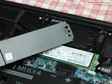 Le SSD est couvert par une plaque en métal.
