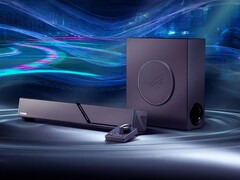 La barre de son ROG Gjallar Gaming comprend un caisson de basses sans fil et un centre de contrôle.