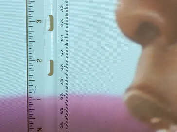 Les pixels sont visibles à une distance de 6 pouces, mais généralement pas au-delà de 3,3 pieds