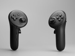 Le Steam Frame pourrait être le nom définitif de Valve pour son projet Deckard, des rendus de contrôleurs présumés étant illustrés. (Source de l&#039;image : @Down_90)