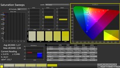 CalMAN : Saturation des couleurs (calibrée)