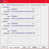 CPU-Z : caches.