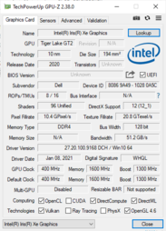 Informations sur le système GPU-Z