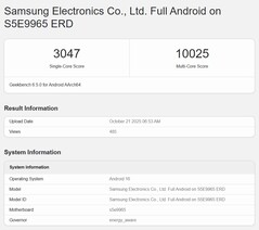 Exynos 2600 - scores Geekbench mis à jour (Source : Geekbench)