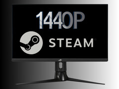 moniteur 1440p comme celui utilisé par les joueurs de Steam (Image source : Asus, Steam avec modifications)