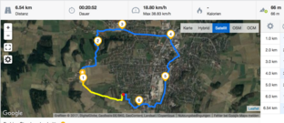 GPS Garmin Edge 500 – parcours entier