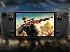 La collection Sniper Elite Classics vaut 242,94 $. Sur la photo : Steam Deck avec le dernier jeu de la série. (Source de l&#039;image : Valve - édité)