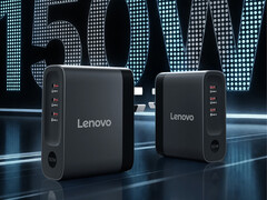 Le chargeur rapide de 150 W dispose de trois ports USB-C. Sur la photo : une image promotionnelle présentant le design de l'adaptateur.