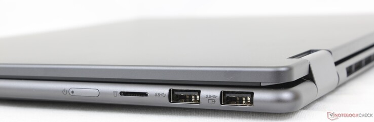 A droite : Bouton d'alimentation, lecteur MicroSD, 2x USB-A 3.2