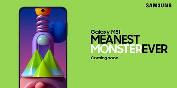 Les photos et les teasers des nouveaux produits du Galaxy M51. (Source : Samsung Allemagne, Amazon.in)