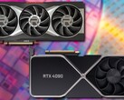 La carte RX 7900 XT pourrait surpasser la RTX 4090 grâce à sa nouvelle microarchitecture. (Source de l'image : AMD (6900 XT)/Nvidia (RTX 3090)/Unsplash - édité)