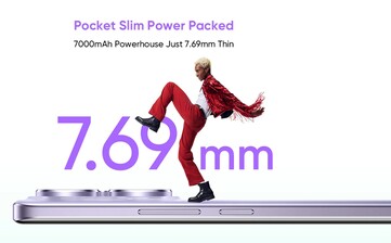 Le Realme 15 Pro sera pratiquement aussi fin que son prédécesseur, même avec une batterie de plus grande capacité. (Source de l'image : Realme)