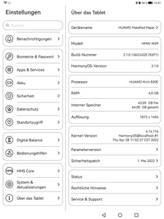 Logiciel Huawei MatePad Paper