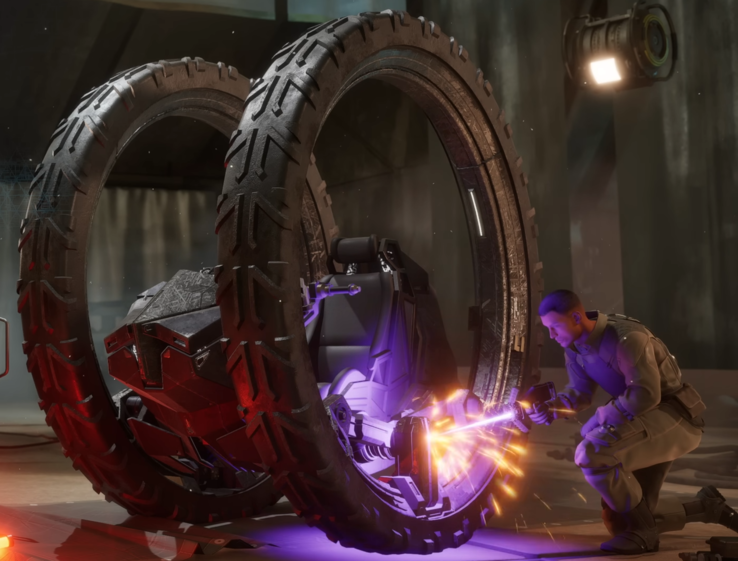 Le nouveau véhicule Treadwheel offre une nouvelle façon de parcourir les dunes par voie terrestre. (Image Source : Funcom Youtube)