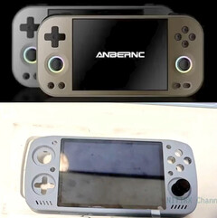 Le RG477M et le KT-R1S de haut en bas (Source de l&#039;image : via Joey&#039;s Retro Handhelds &amp;amp; Nittrx)