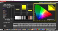 CalMAN ColorChecker (profil : P3, espace colorimétrique cible : P3)