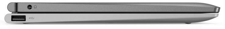 Côté gauche - Tablette : jack 3,5 mm - Clavier : USB A 2.0.