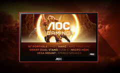 L&#039;AOC GAMING 16G3 est disponible en noir et en rouge. (Source de l&#039;image : AOC)