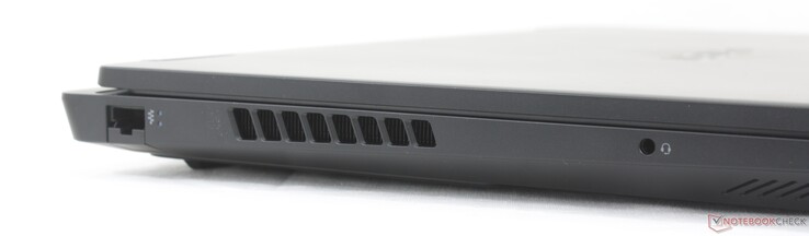 Gauche : RJ-45 (10 Gbps), casque 3,5 mm