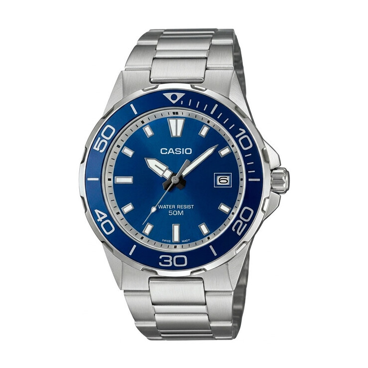 La Casio MTD-145D-2A est dotée d’un cadran bleu.