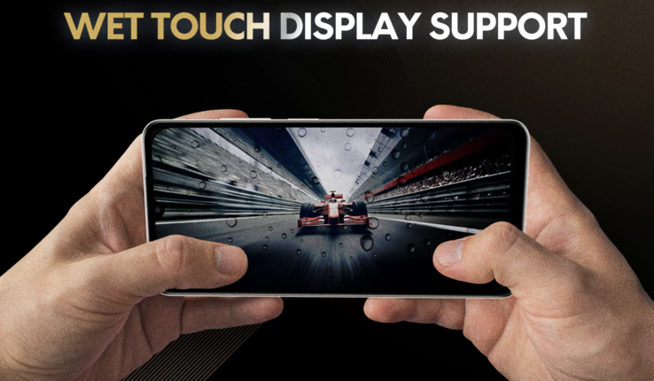 L'écran du Poco C71 devrait fonctionner suffisamment bien même si vous avez les doigts mouillés (Image Source : Flipkart)