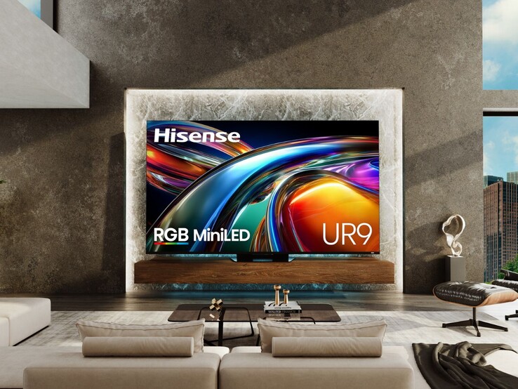 Le téléviseur MiniLED UR9 RGB de Hisense (Source : Hisense)