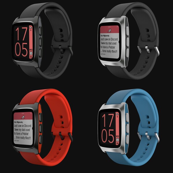 La Pebble Time 2 sera lancée en couleurs, mais les teintes exactes n'ont pas encore été décidées. (Source de l'image : Eric Migicovsky/Core Devices)