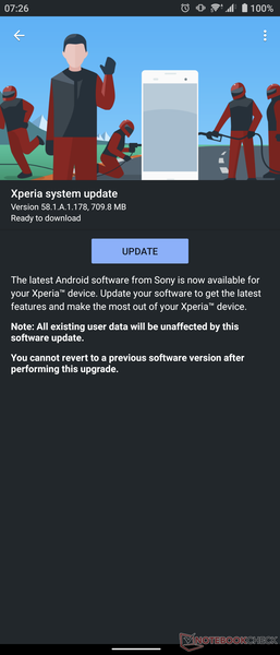 La mise à jour Android 11 pour le Xperia 5 II au Royaume-Uni. (Source de l'image : Notebookcheck)