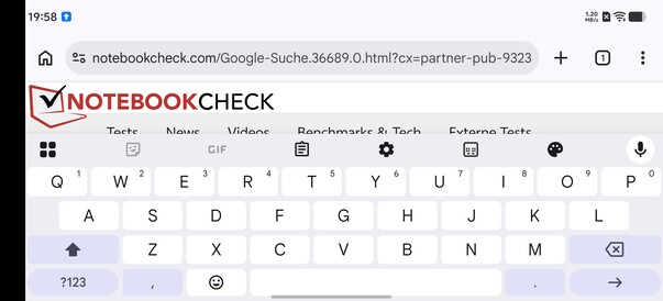 Gboard en mode paysage