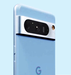 Le Pixel 8 Pro dans son coloris bleu présumé. (Source de l'image : @EZ8622647227573 - édité)