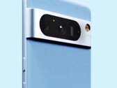Le Pixel 8 Pro dans son coloris bleu présumé. (Source de l'image : @EZ8622647227573 - édité)