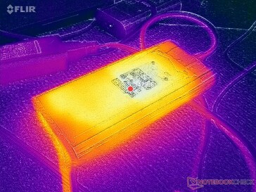 L'adaptateur secteur atteint plus de 47 °C lorsqu'il est soumis à des charges importantes.