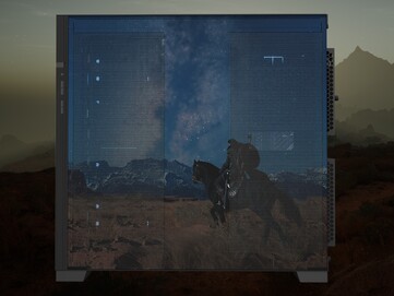 Le panneau droit du PC Maingear Crimson Desert Limited Edition est illustré