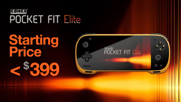 Le Konkr Pocket Fit Elite sera proposé à un prix de départ inférieur à 400 dollars (source : Ayaneo)