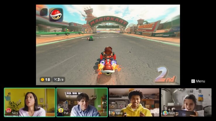 Nintendo Switch 2 GameChat écran partagé (Source d'image : capture d'écran, Nintendo of America YouTube)