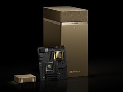 La station Nvidia DGX (à droite) apporte la puissance d'un supercalculateur d'IA sur le bureau. (Source de l'image : Nvidia)